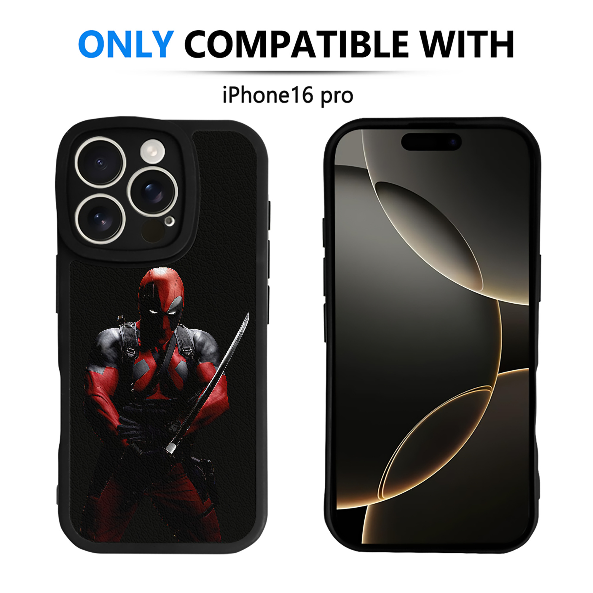 （画像用） Deadpool デッドプール 【iPhone 16シリーズ対応】シリコンスマホケース（レザー調） 材質：シリコン